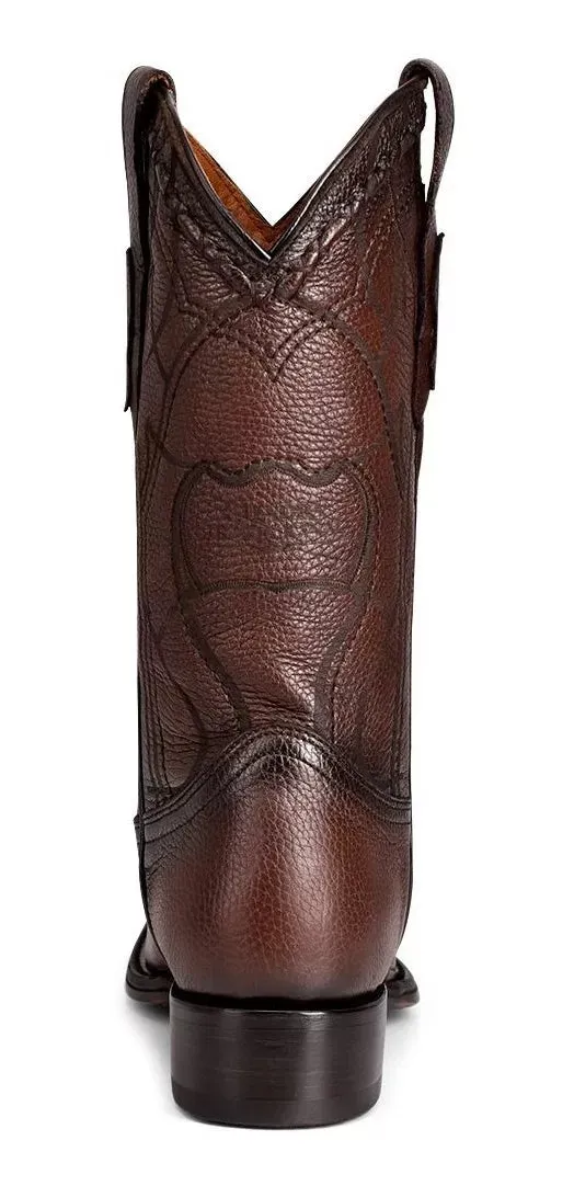 1B1NVE- Cuadra chestnut dress cowboy deer leather boots for men