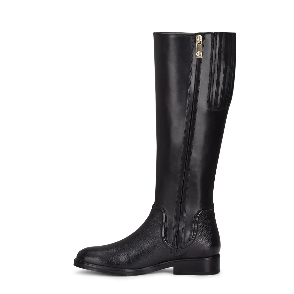 45TVNTS - Franco Cuadra black casual riding deer leather boots for women