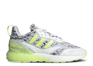 Adidas ZX 2K BOOST 2.0 'DIGI - WHITE PULSE LIME' sneakers, white