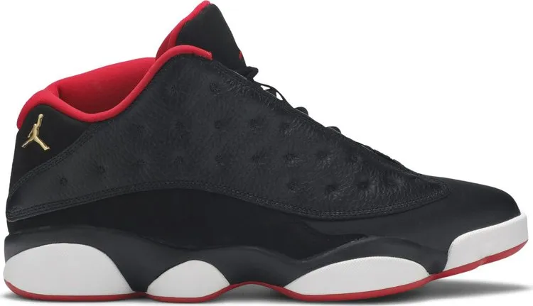 Air Jordan 13 Retro Low Bred Sneakers, Black