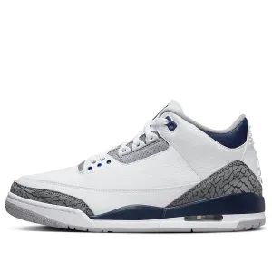 Air Jordan 3 Retro 'Midnight Navy' Sneakers, White