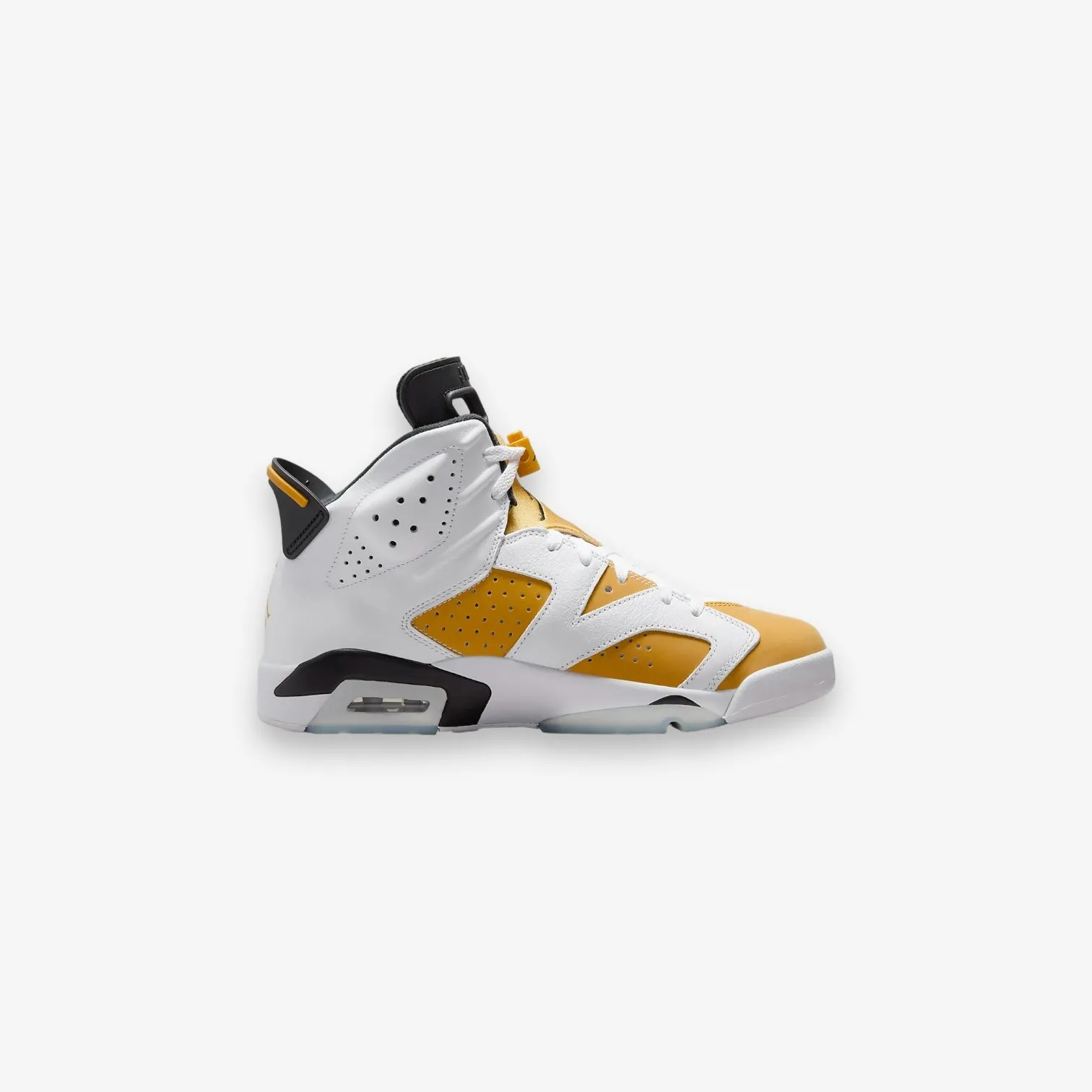 Air Jordan 6 Retro GS White Yellow Ochre Black Grade School 384665-170