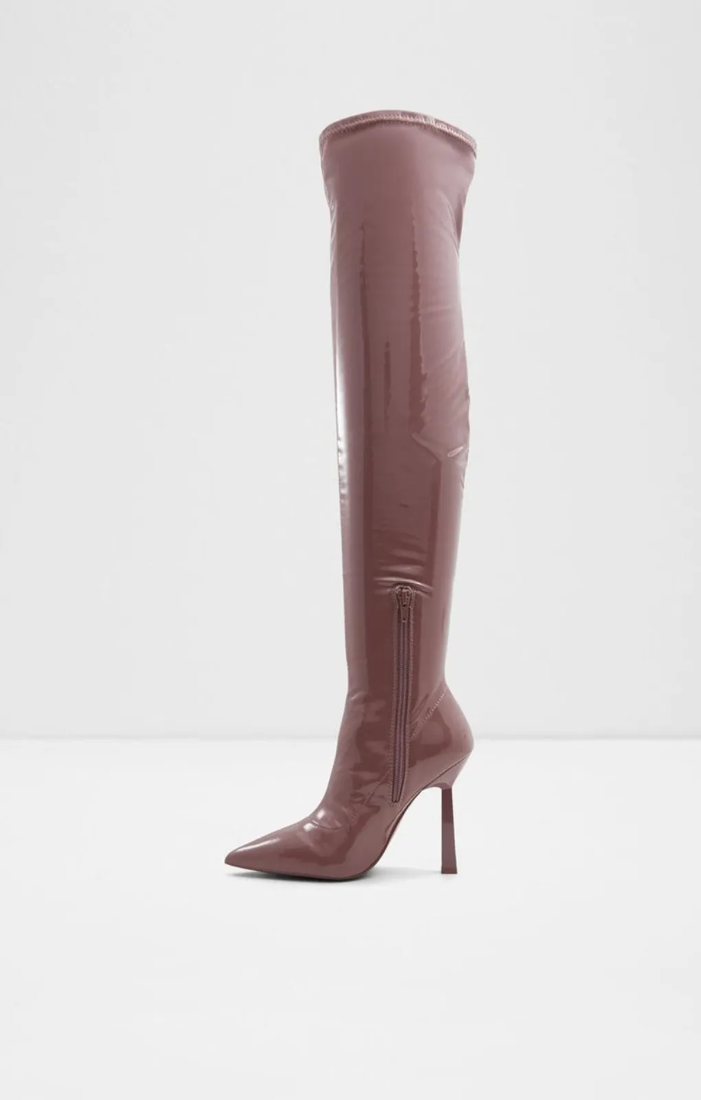 ALDO Nella Over The Knee Patent Boots In Pink