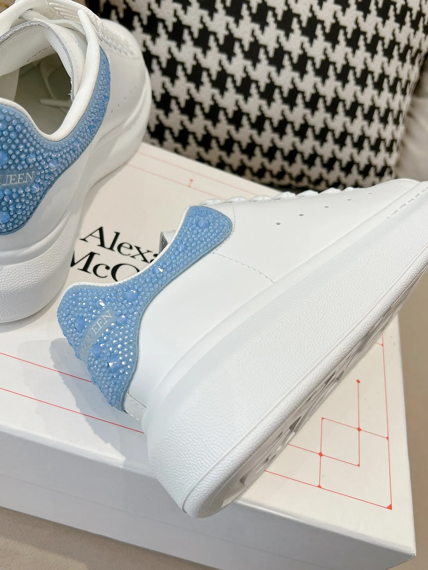 ALMC Blue and White Sneakers-007