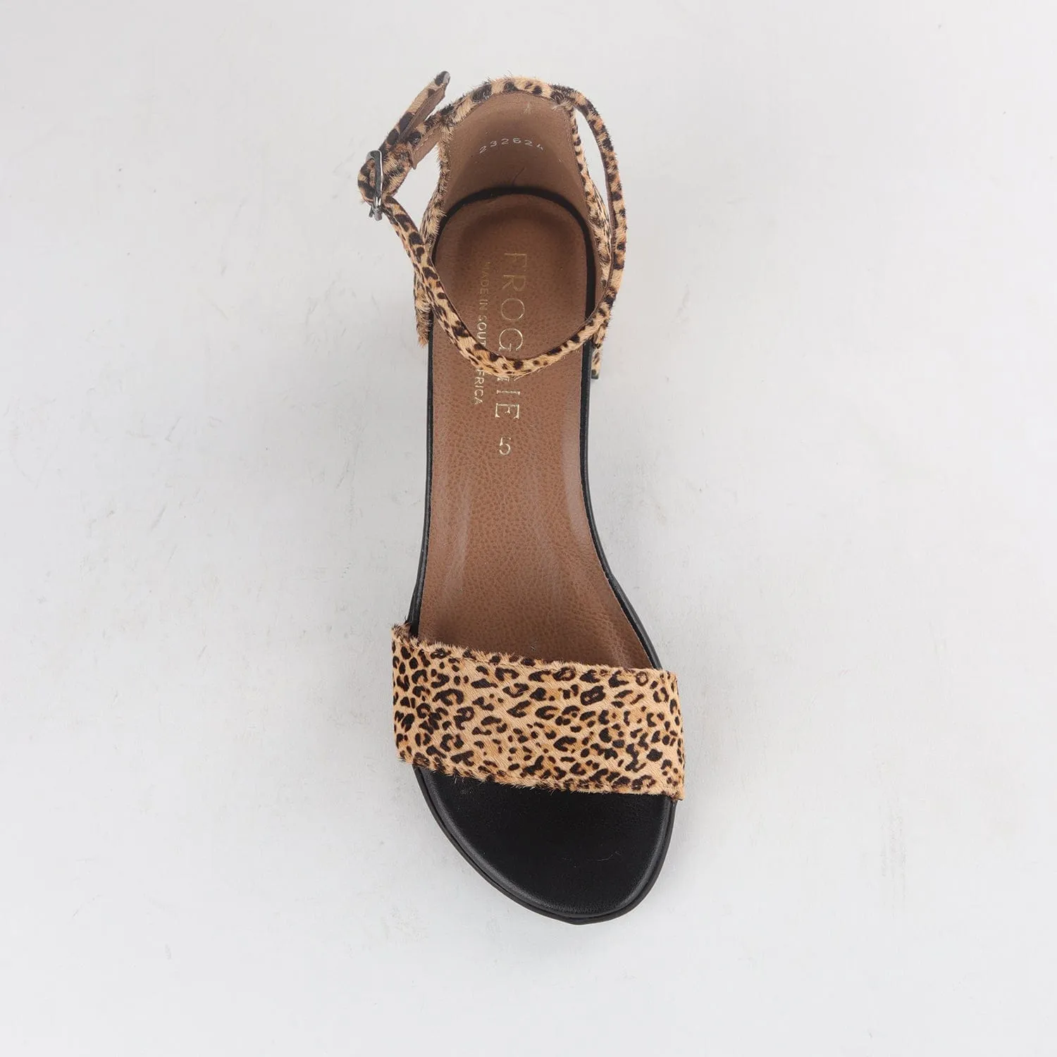 Ankle Strap Block Heel Sandal in Cheetah Print - 11879