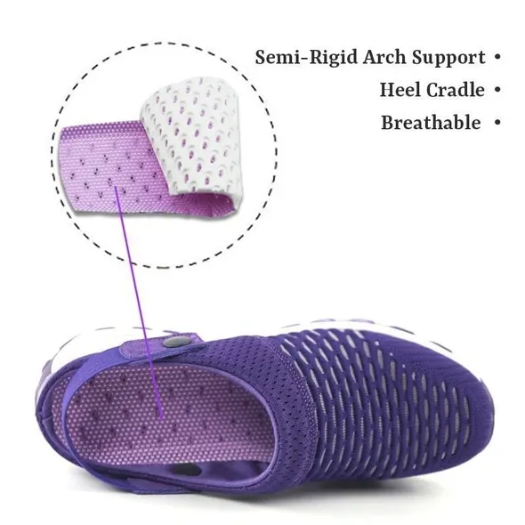 Arch support Medium-heeled Casual Sandals and Slippers( two way to wear )