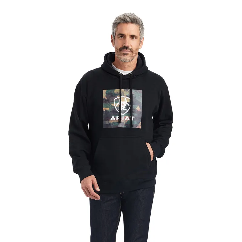 'Ariat' Men's Protect & Serve Block Hoodie - Black