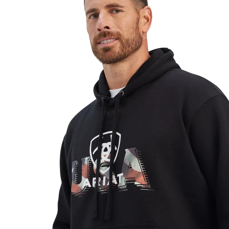 'Ariat' Men's USA Proud Hoodie - Black