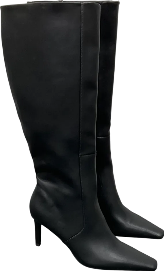 ASOS Black Canberra Heeled 90s Knee High Boots UK 7 EU 40 👠