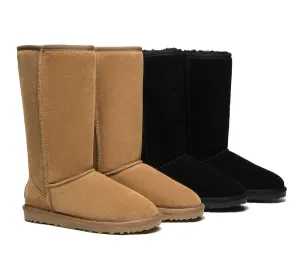 AUSTRALIAN SHEPHERD® UGG Boots Double Face Sheepskin Wool Tall Classic Suede