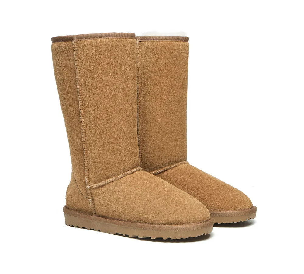 AUSTRALIAN SHEPHERD® UGG Boots Double Face Sheepskin Wool Tall Classic Suede