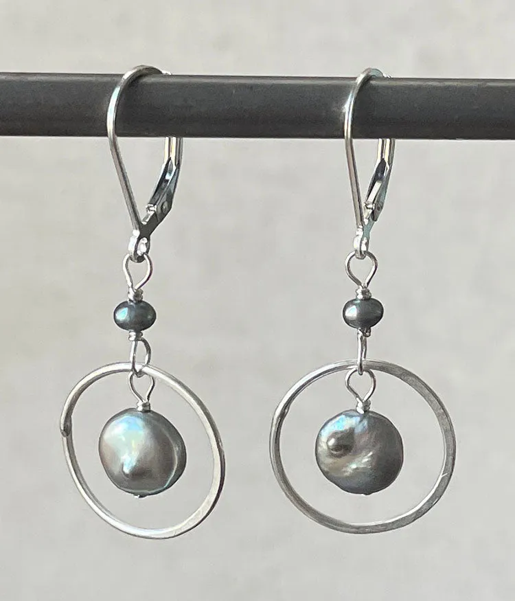 Aviva Spring Earrings (pewter)