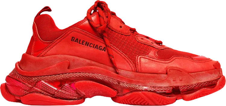 Balenciaga Triple S Clear Sole Sneaker Red 2019, red