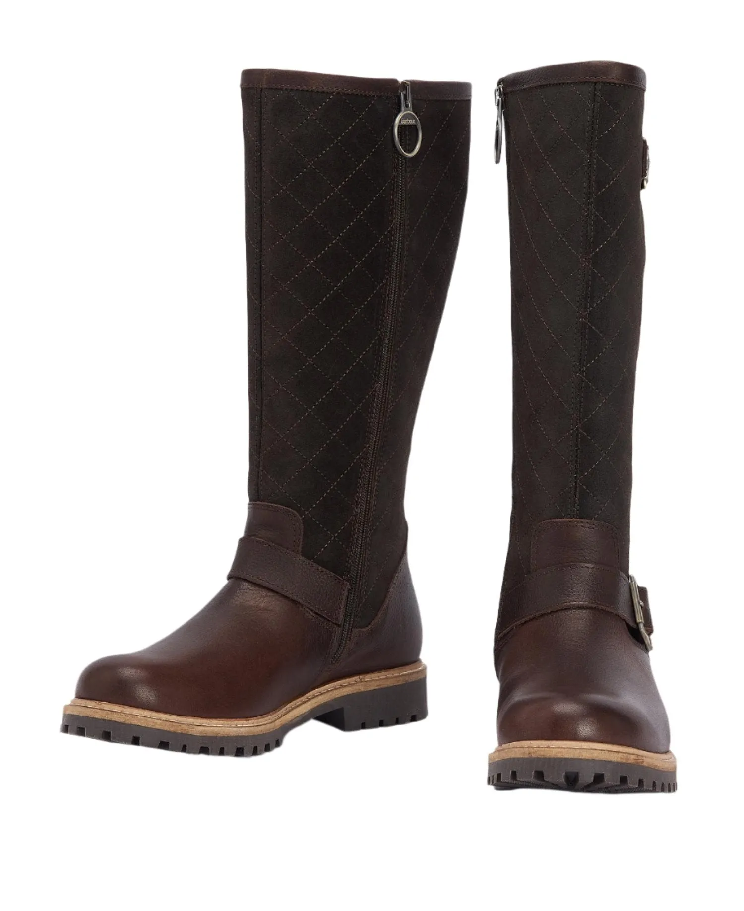 Barbour Womens Knee-High Boots Willow Dark Brown