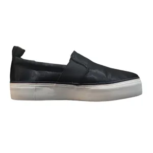 Bershka Satin Slip-On Sneakers - Black (Size EU 38 / UK 5 / US 7.5)