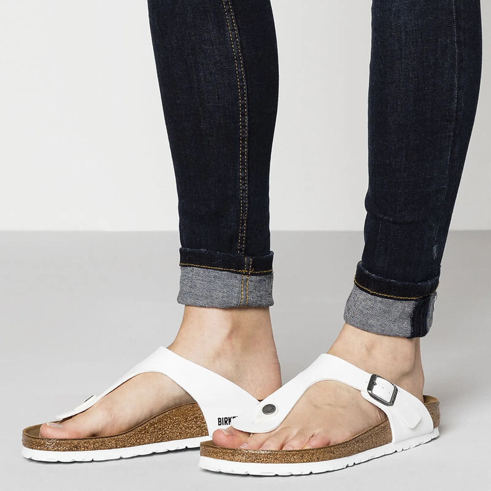 Birkenstock Gizeh Sandal (Women) - White Birko-Flor