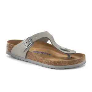 Birkenstock Gizeh Soft Footbed Sandal (Women) - Dove Grey Leather