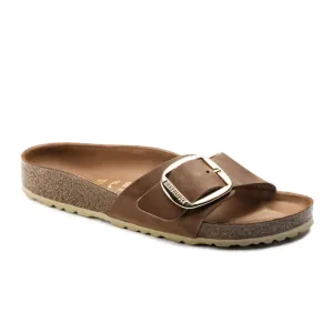 Birkenstock Madrid Big Buckle Narrow Slide Sandal (Women) - Cognac Leather