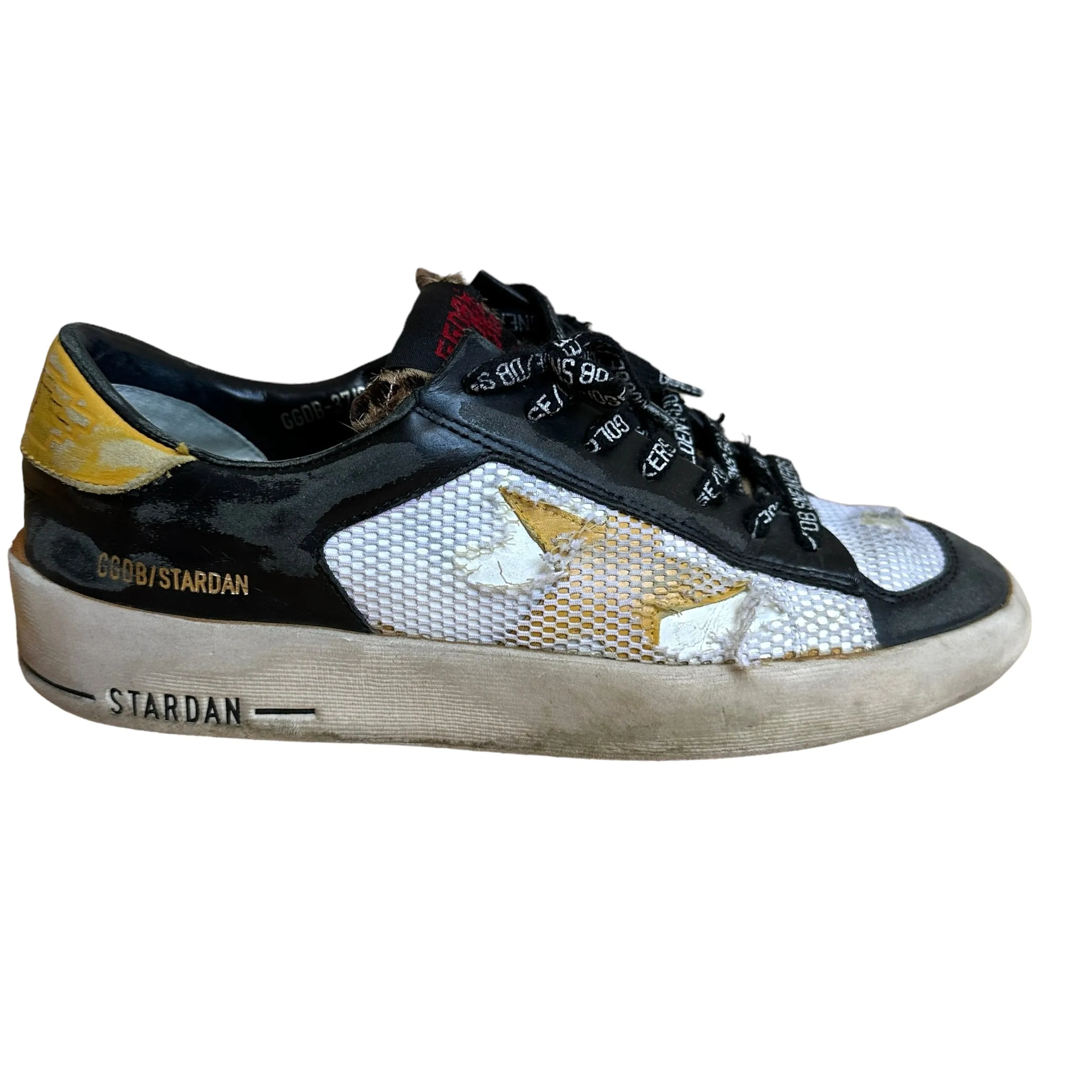 Black & Yellow Mesh Sneakers - 8