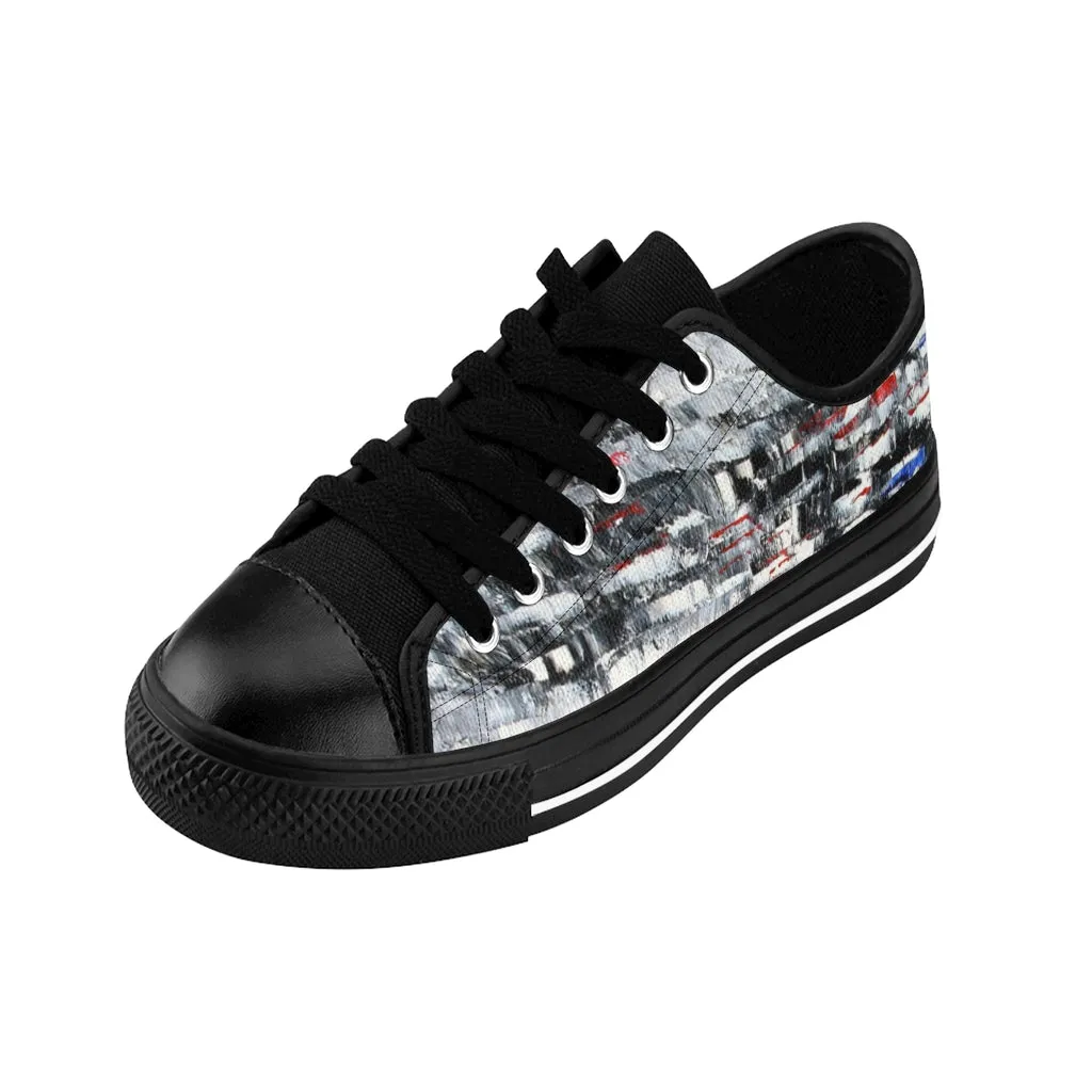 Black and White Abstract Street Style SNEAKERS for Women