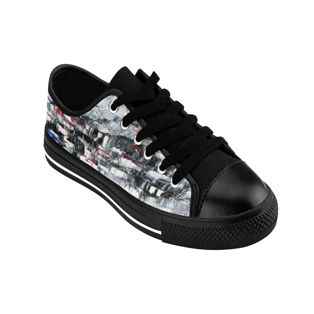 Black and White Abstract Street Style SNEAKERS for Women