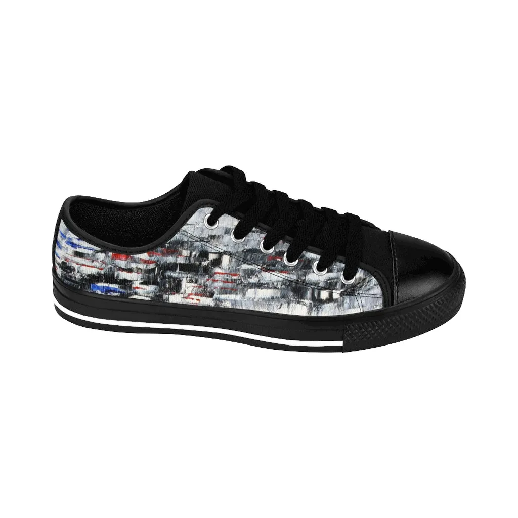 Black and White Abstract Street Style SNEAKERS for Women