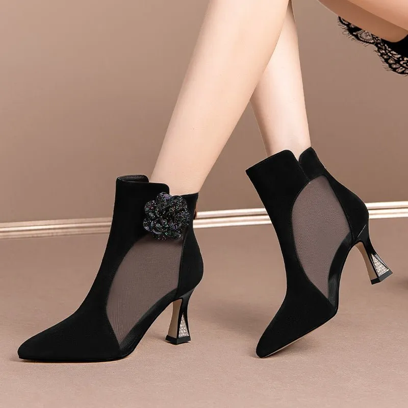 BlossomLux Thin Heel Boots