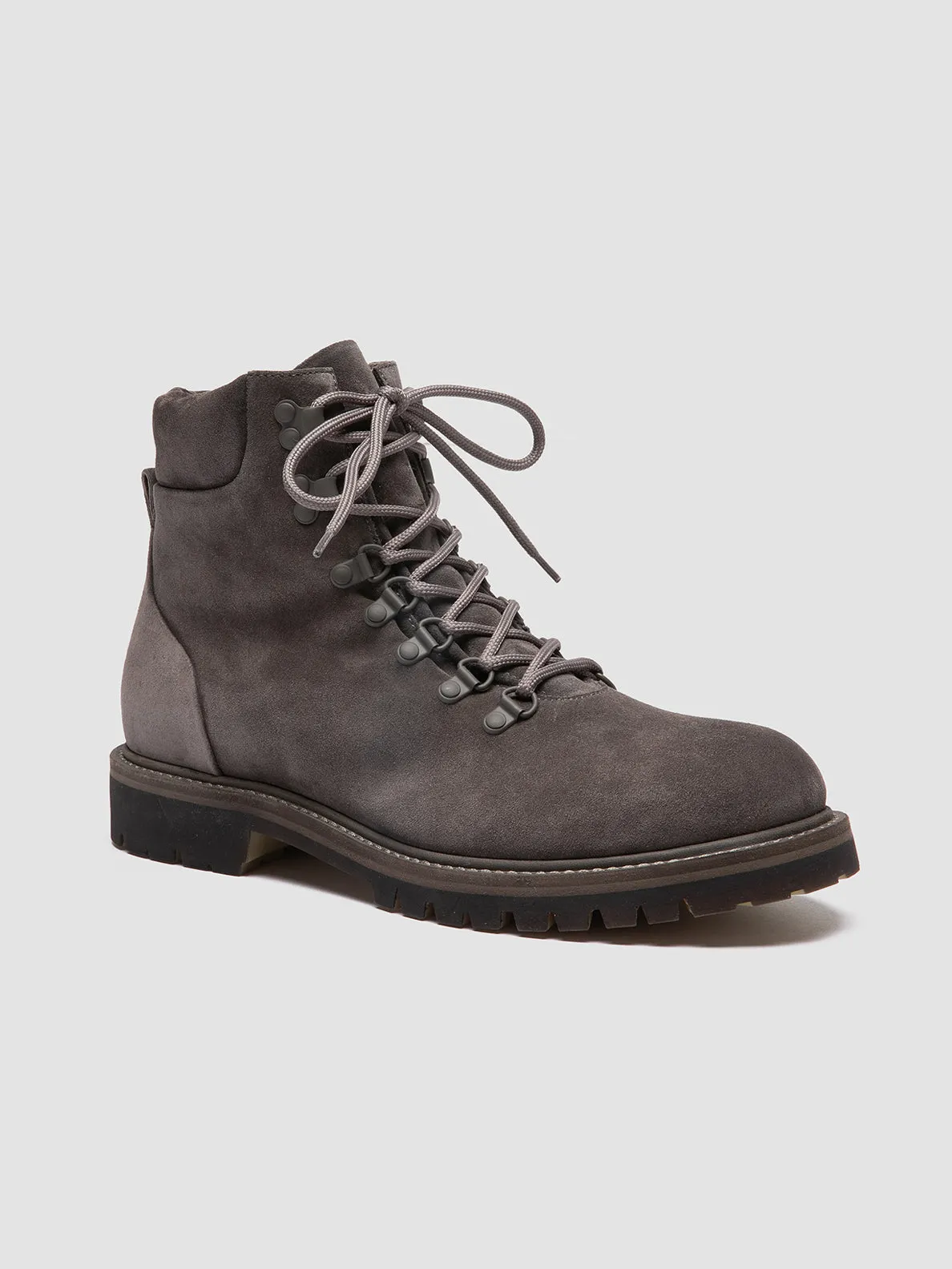 BOSS 006 - Gray Suede Lace Up Boots