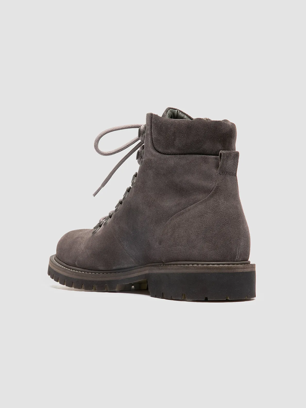 BOSS 006 - Gray Suede Lace Up Boots