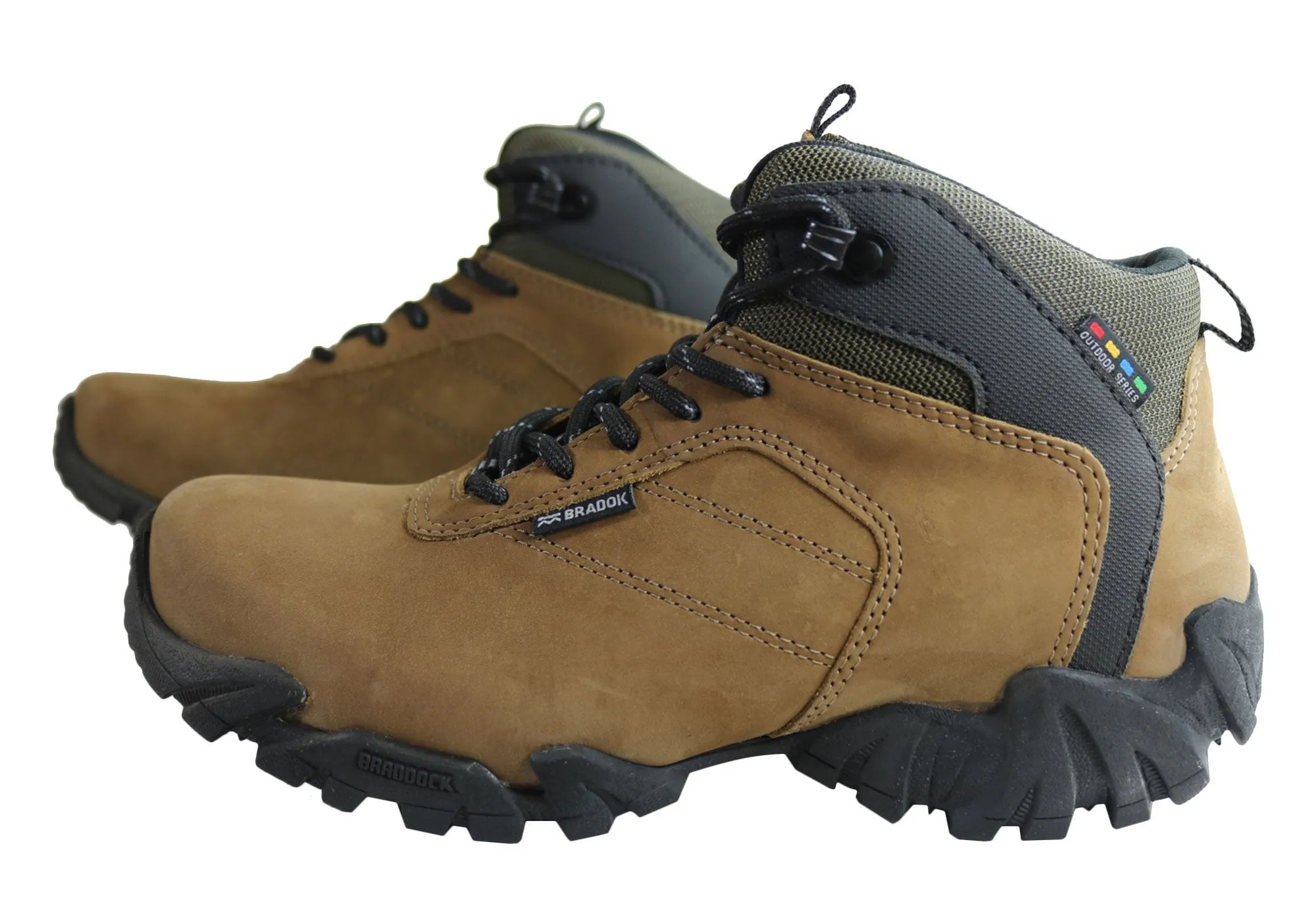 Bradok Kilauea Mens Comfortable Leather Hiking Boots Made In Brazil