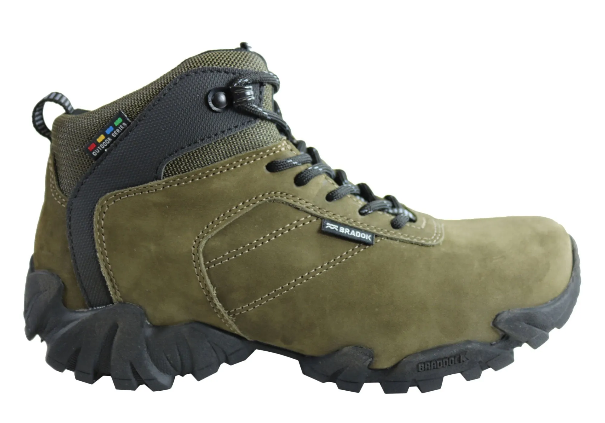 Bradok Kilauea Mens Comfortable Leather Hiking Boots Made In Brazil