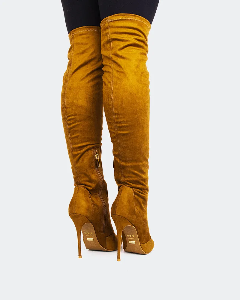 Brasilia Camel Suede Stretch