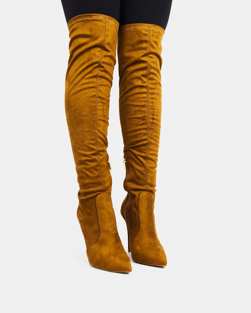 Brasilia Camel Suede Stretch