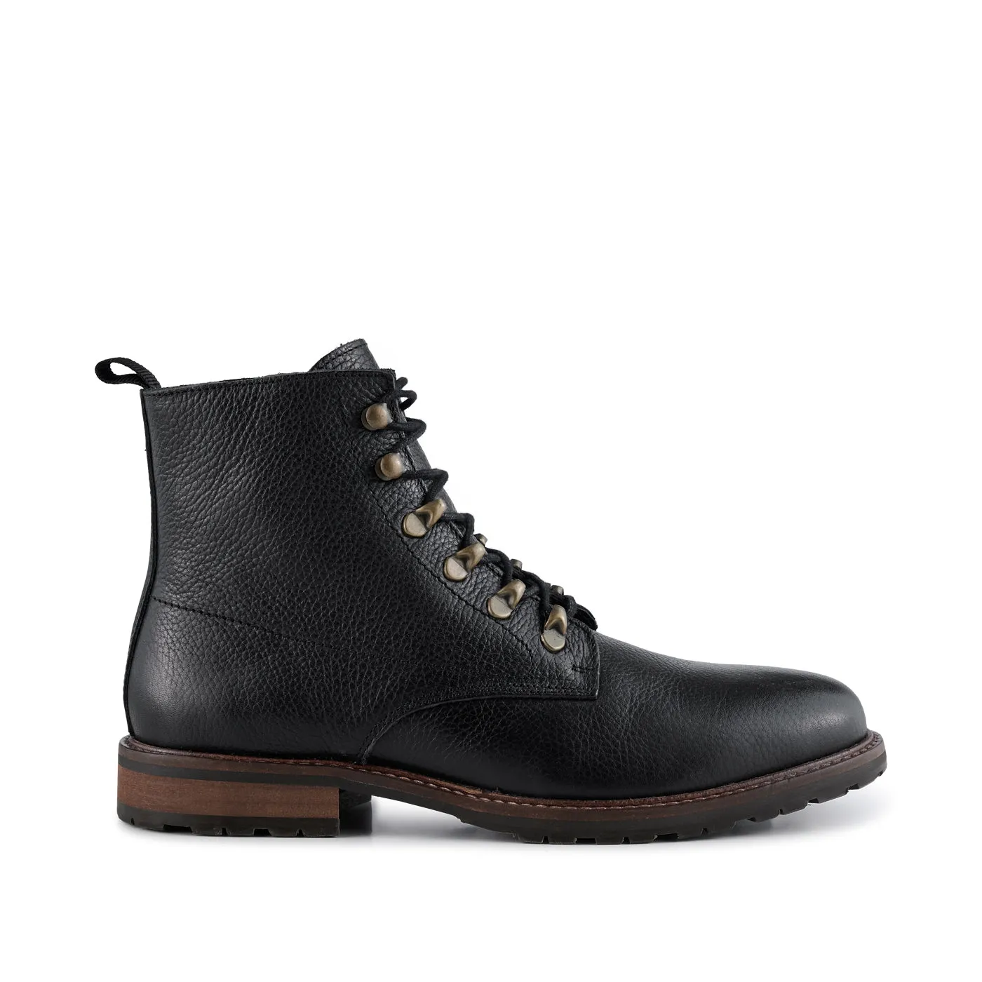 Brigade Leather Boot - BLACK / BROWN