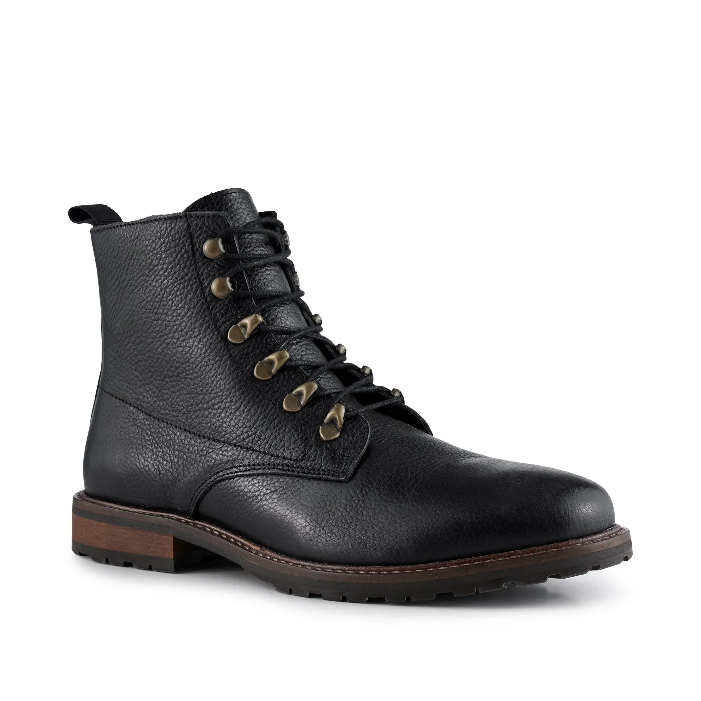 Brigade Leather Boot - BLACK / BROWN