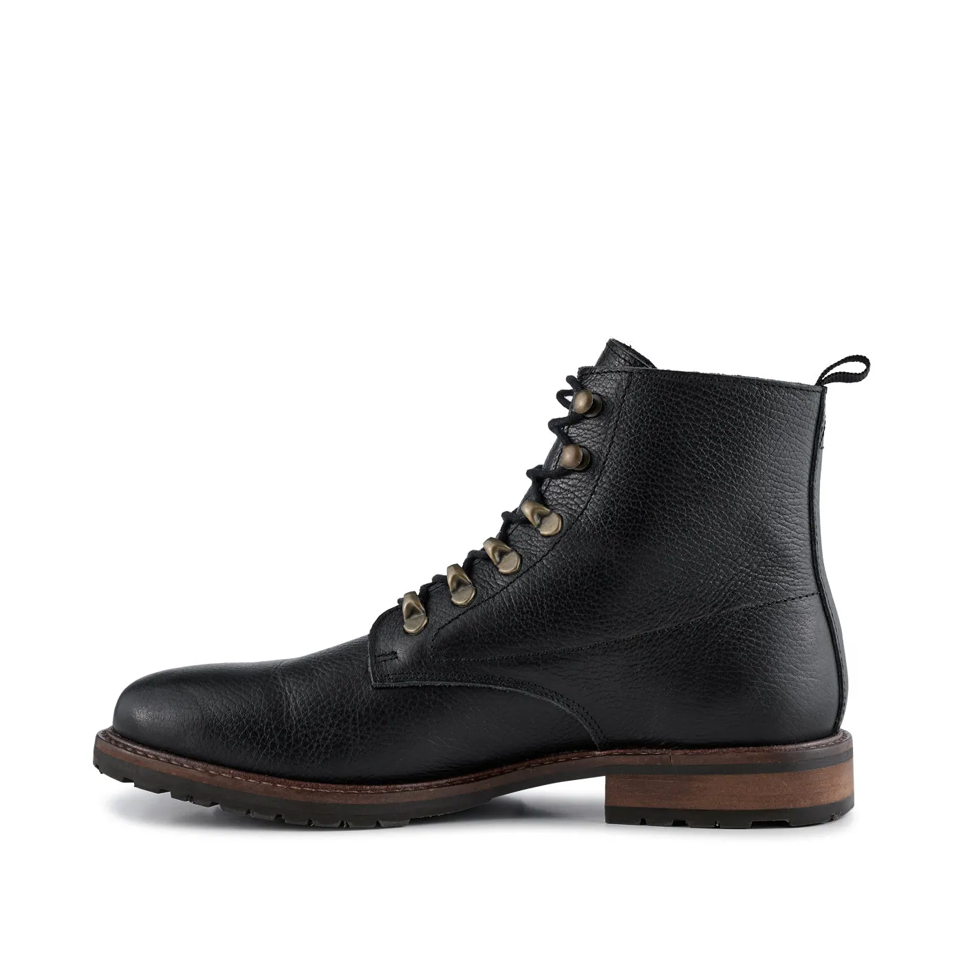 Brigade Leather Boot - BLACK / BROWN