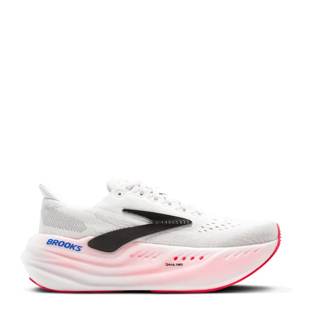 Brooks Women's Glycerin Max Sneakers in White/Black/Diva Pink