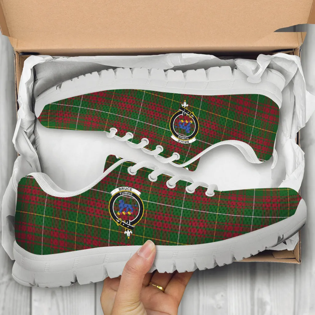 Bruce Hunting Tartan Sneakers with Family Crest