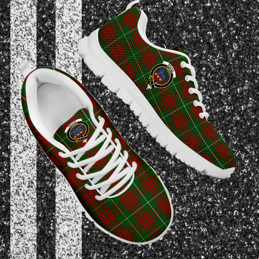 Bruce Hunting Tartan Sneakers with Family Crest