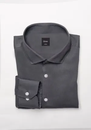 Charcoal Grey Cotton Linen Shirt