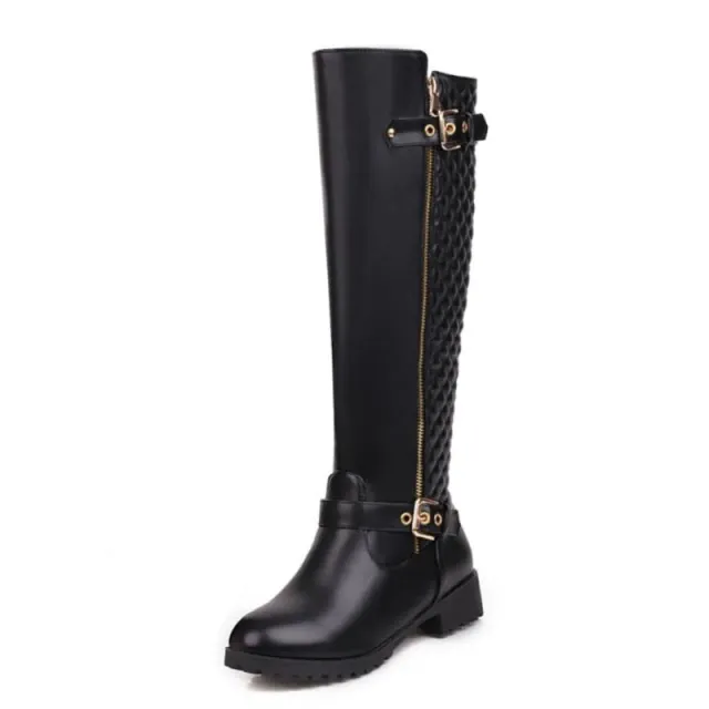 Charles Women's Winter Knee High Black Boots