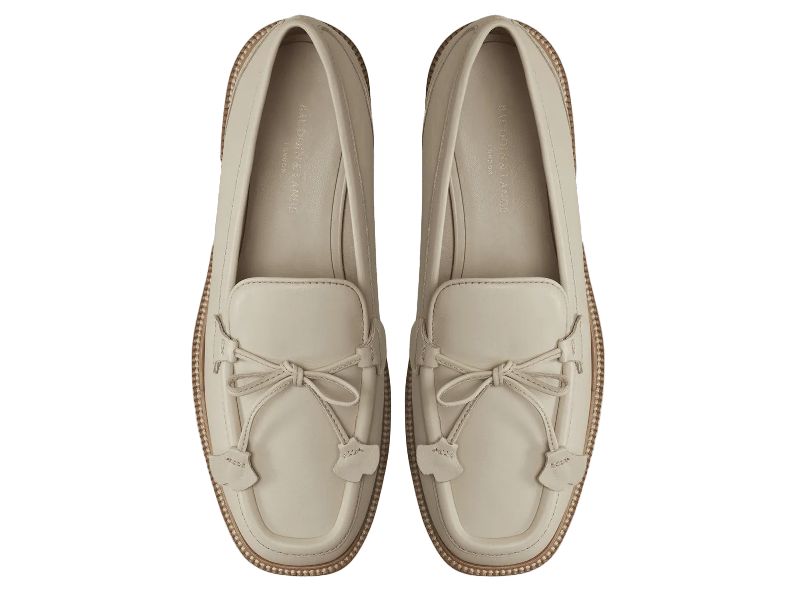 Charlotte Lace Loafers in Latte Matt Calfskin