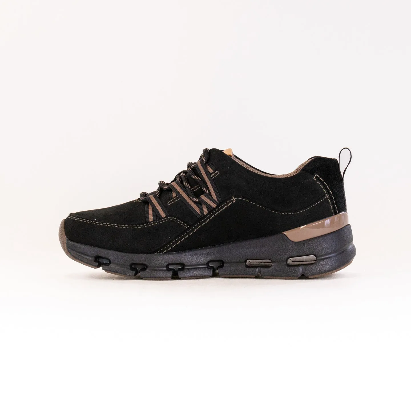 Clarks Nature X Tie Waterproof (Women's) - Black Combi Nubuck