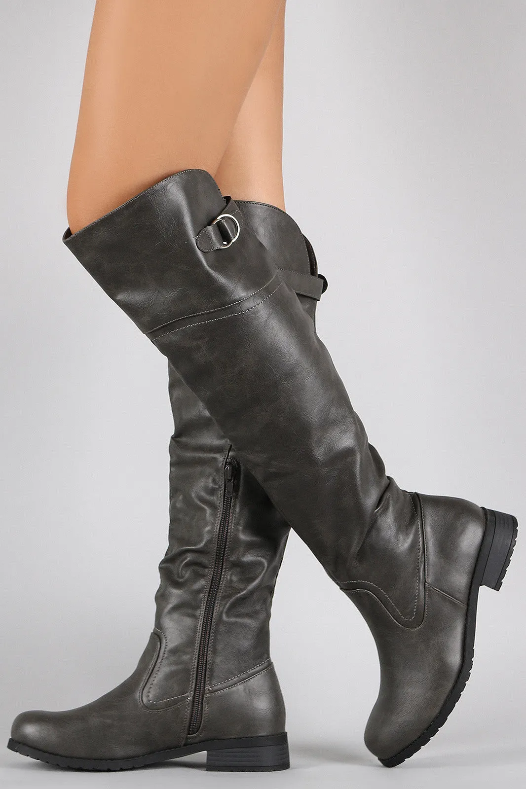 Classic Round Toe Riding Over-The-Knee Boots