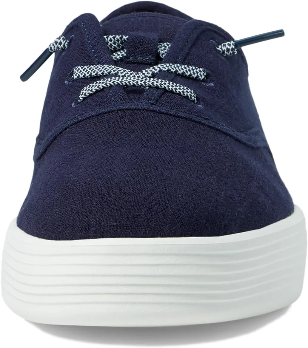 Conway Craft Linen Hey Dude Sneakers, Navy 1