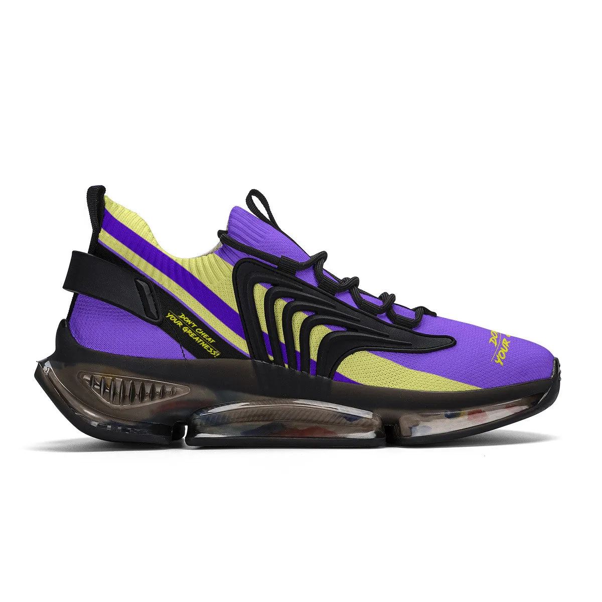 DCYG X2 Purple & Gold, Air Max React Sneakers - Black