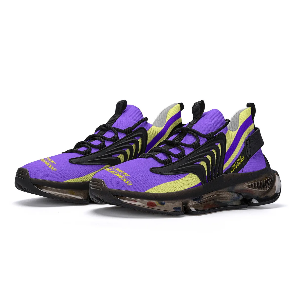 DCYG X2 Purple & Gold, Air Max React Sneakers - Black