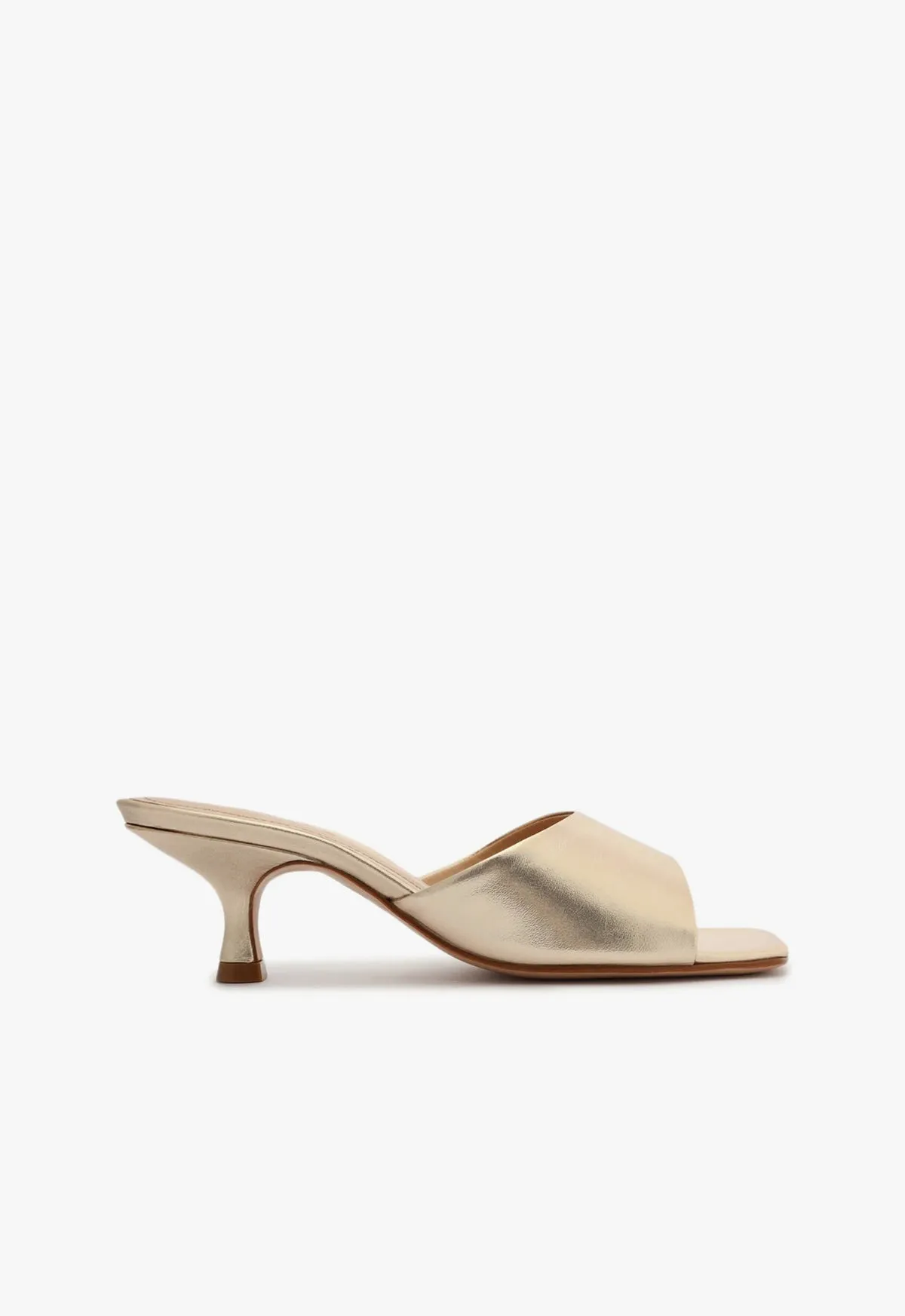 Dethalia Metallic Leather Sandal