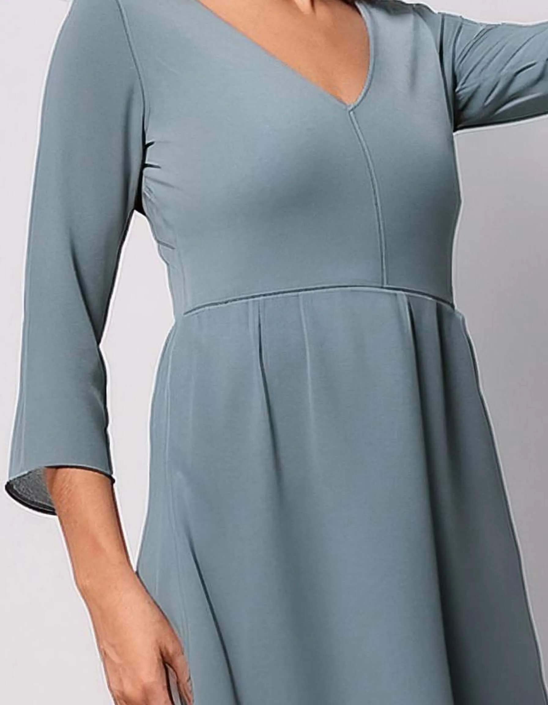 Dove Gray Long Sleeve Shift Dresses