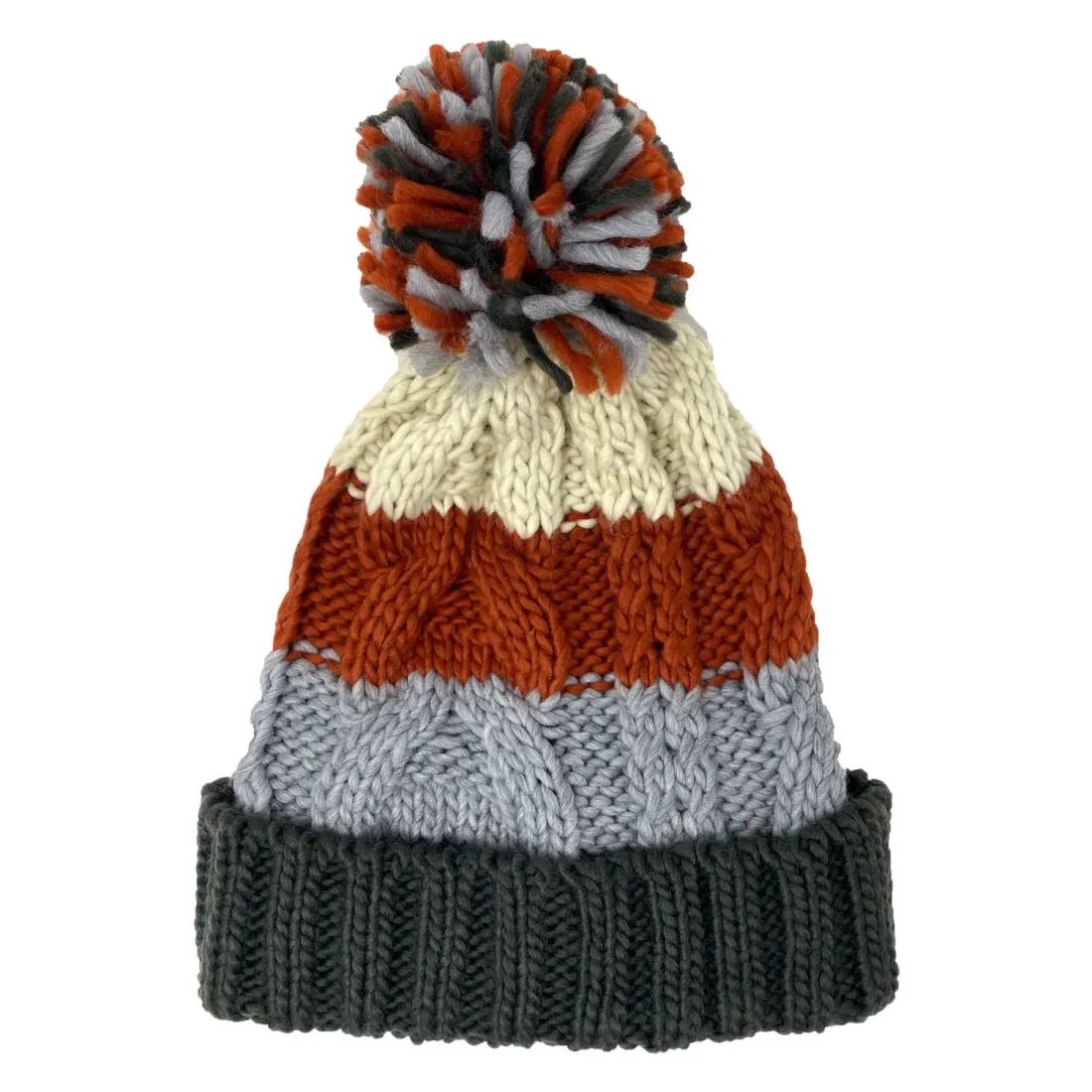 Empire Cove Cable Knit Beanie with Pom Pom Winter Multi Color Womens